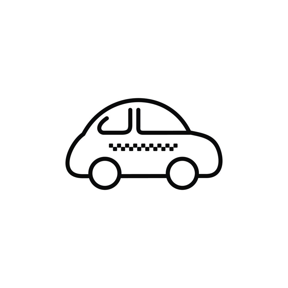 Taxi line icon isolated on white background vector