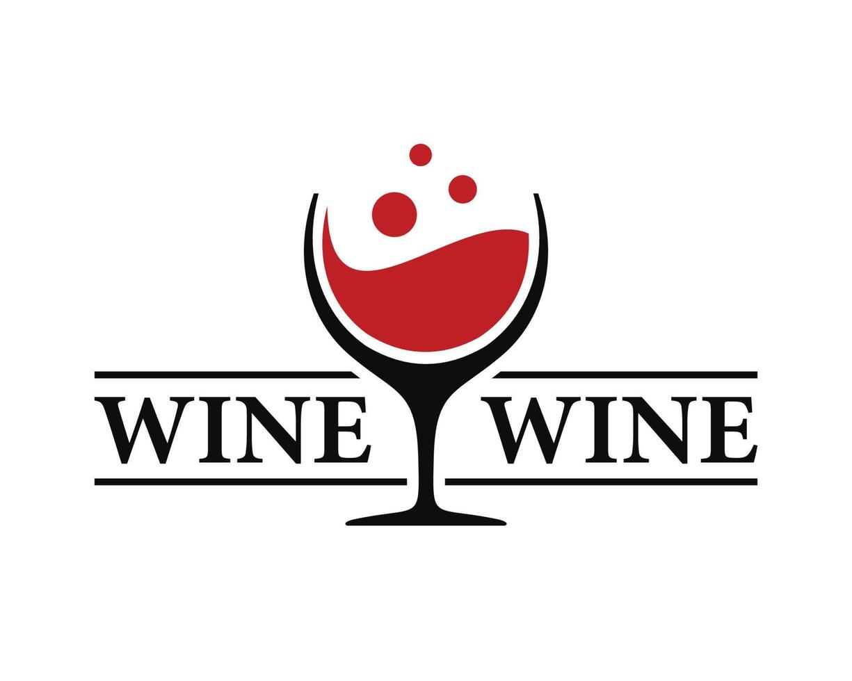 diseño de logotipo de vino vector