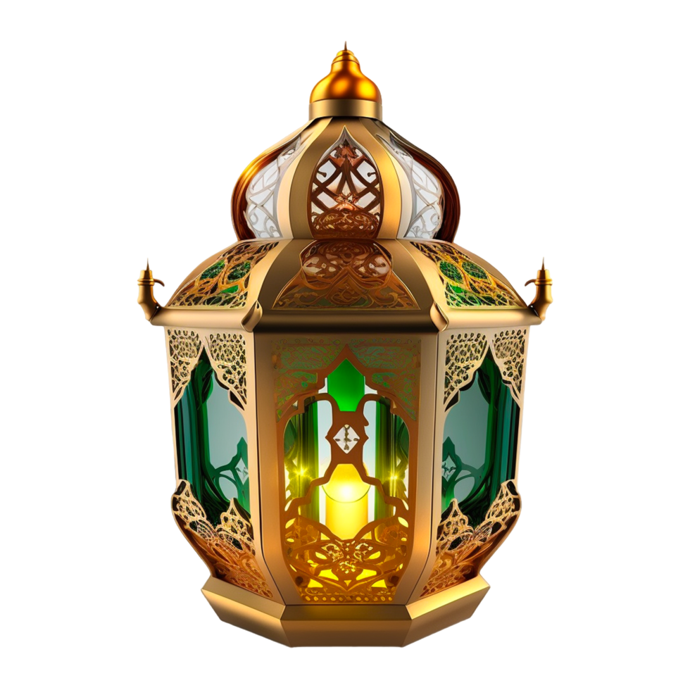 3d ramadan kareem lampa med transparent bakgrund png