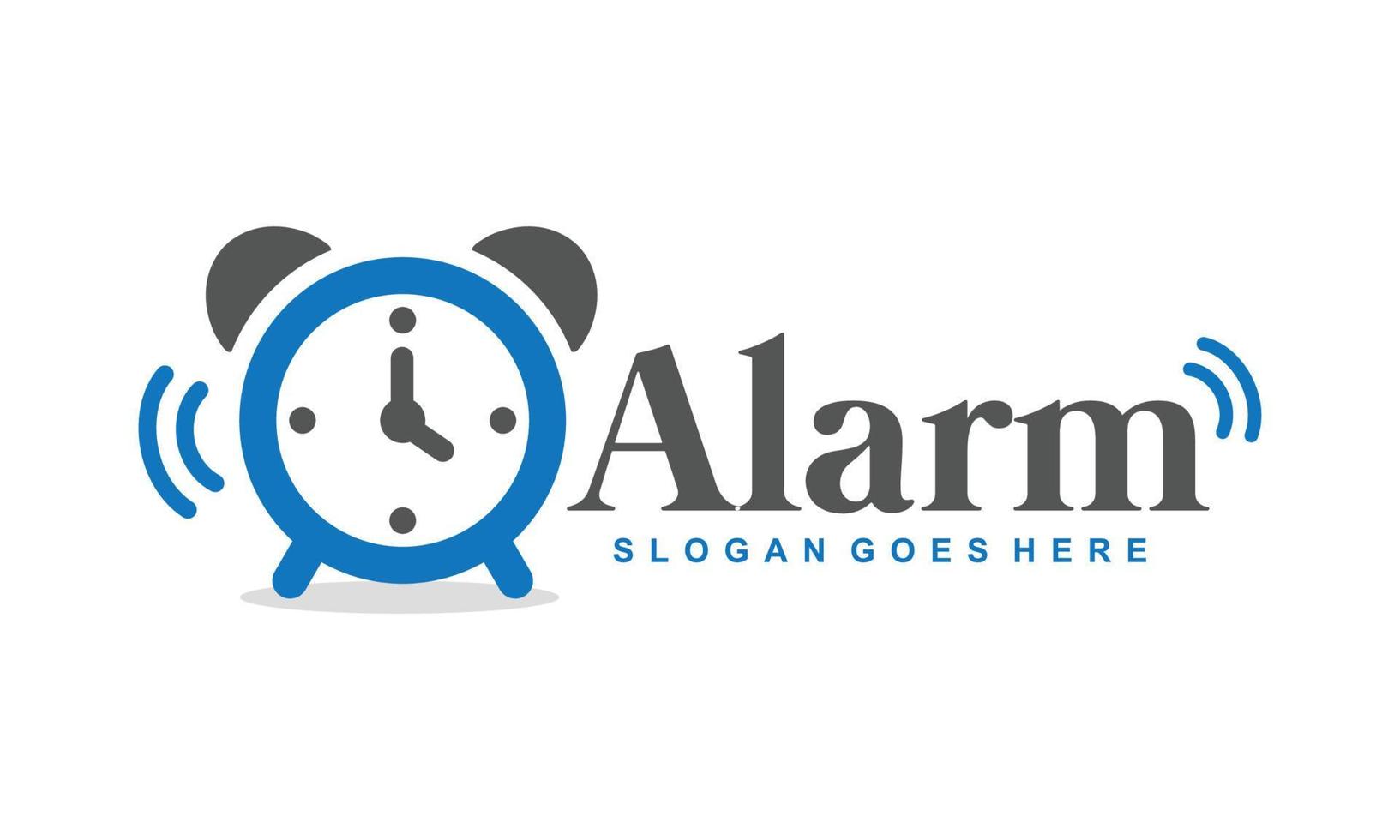 despertar arriba alarma logo diseño vector