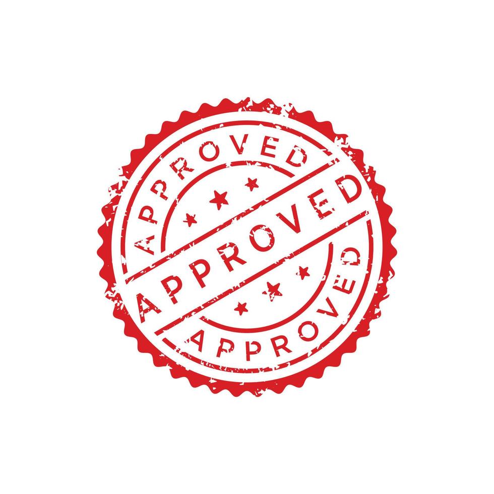 Approved stamp design vector