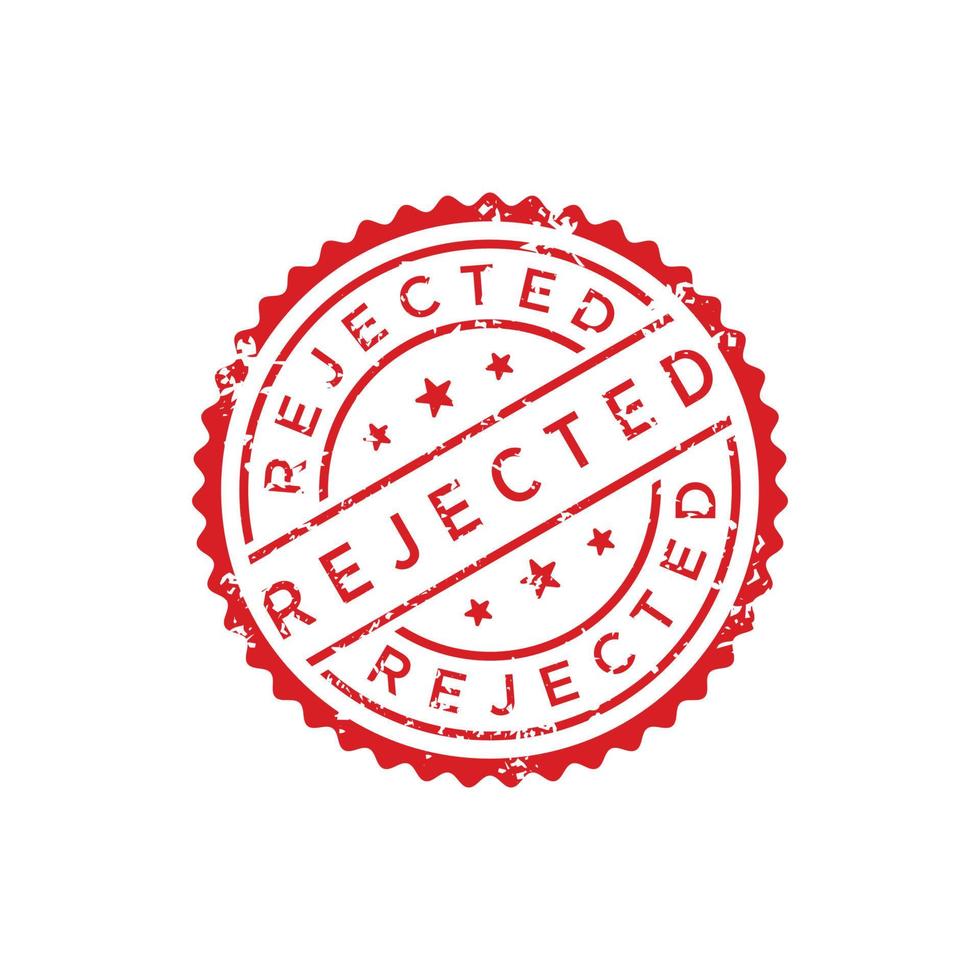 Rejected stamp design vector