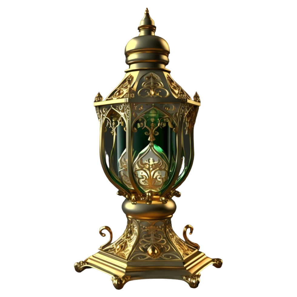 3d Ramadan kareem Lampe mit transparent Hintergrund png