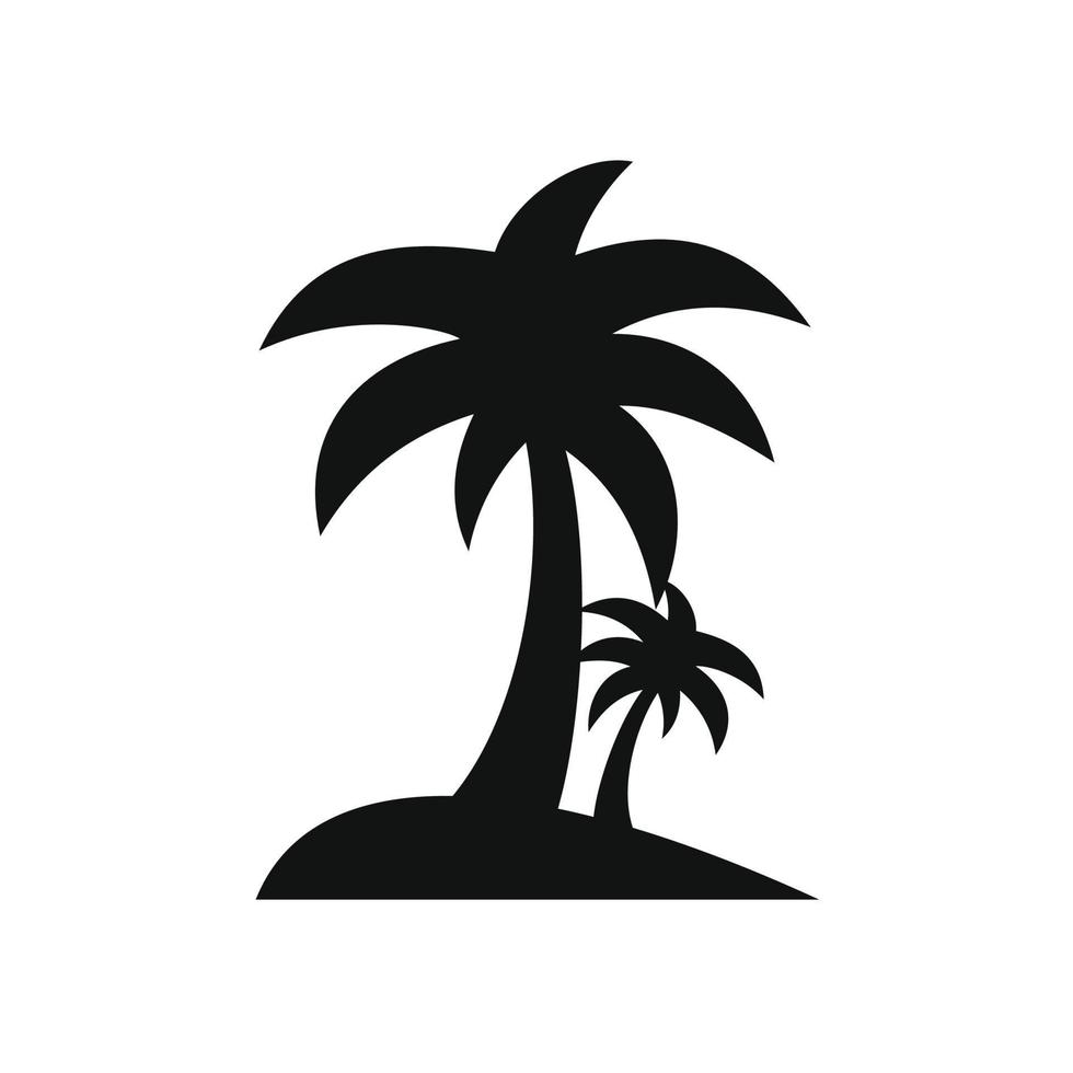 Coco palma árbol icono aislado en blanco antecedentes vector
