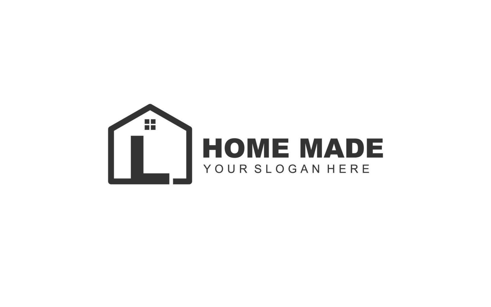L real estate logo design inspiration. Vector letter template design for brand.