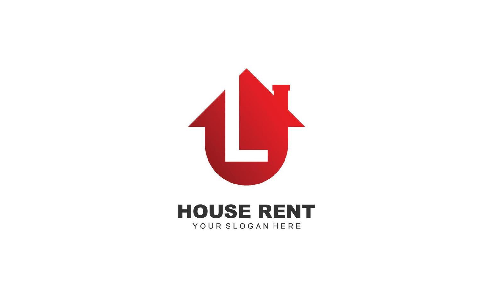 L real estate logo design inspiration. Vector letter template design for brand.