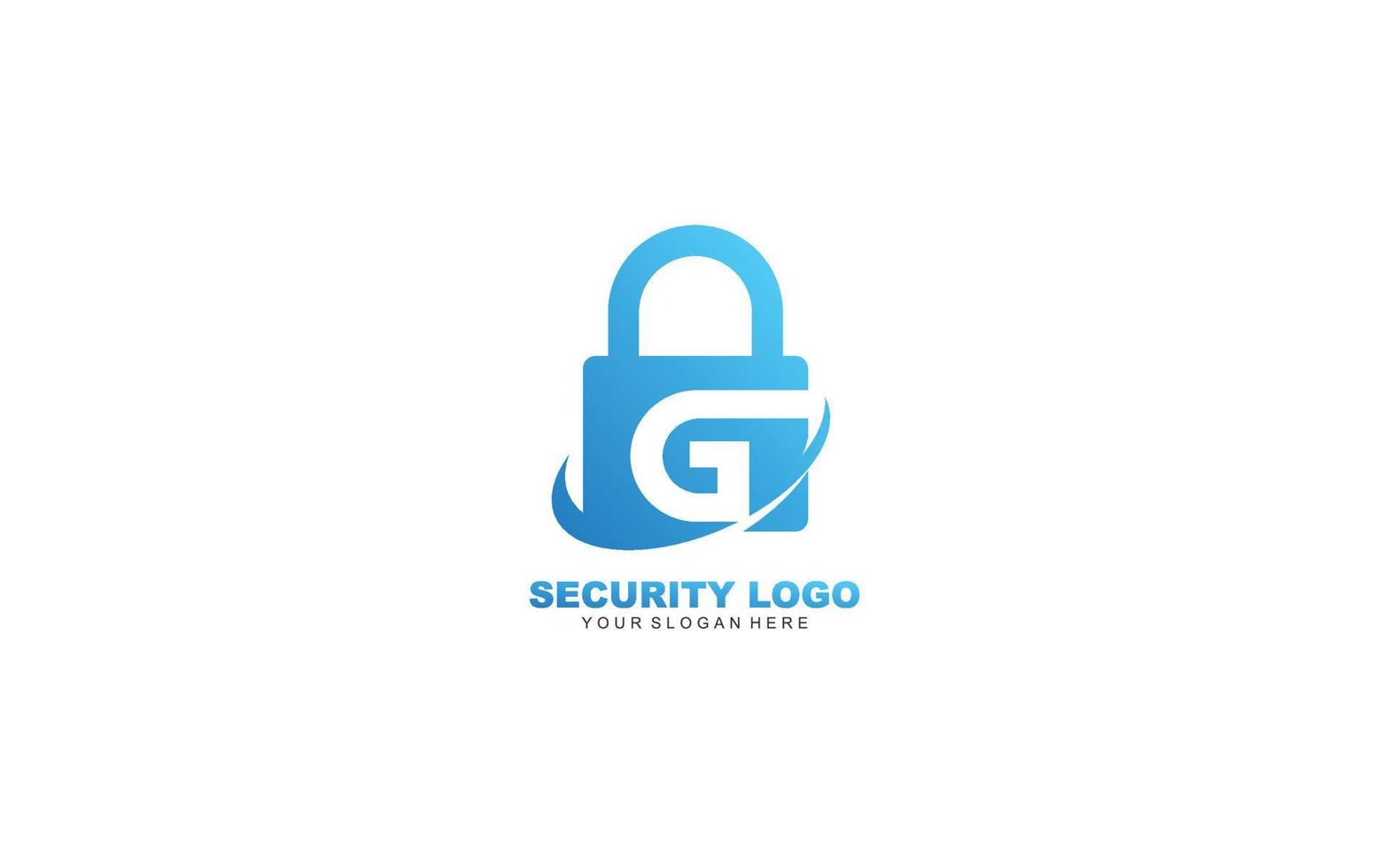 G Security logo design inspiration. Vector letter template design for brand.