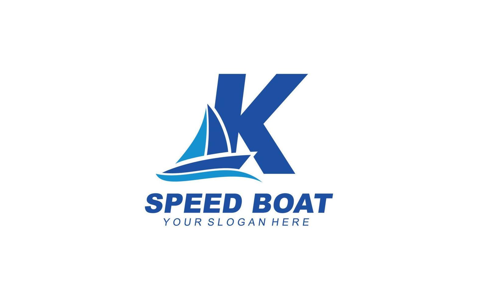 k barco logo diseño inspiración. vector letra modelo diseño para marca.
