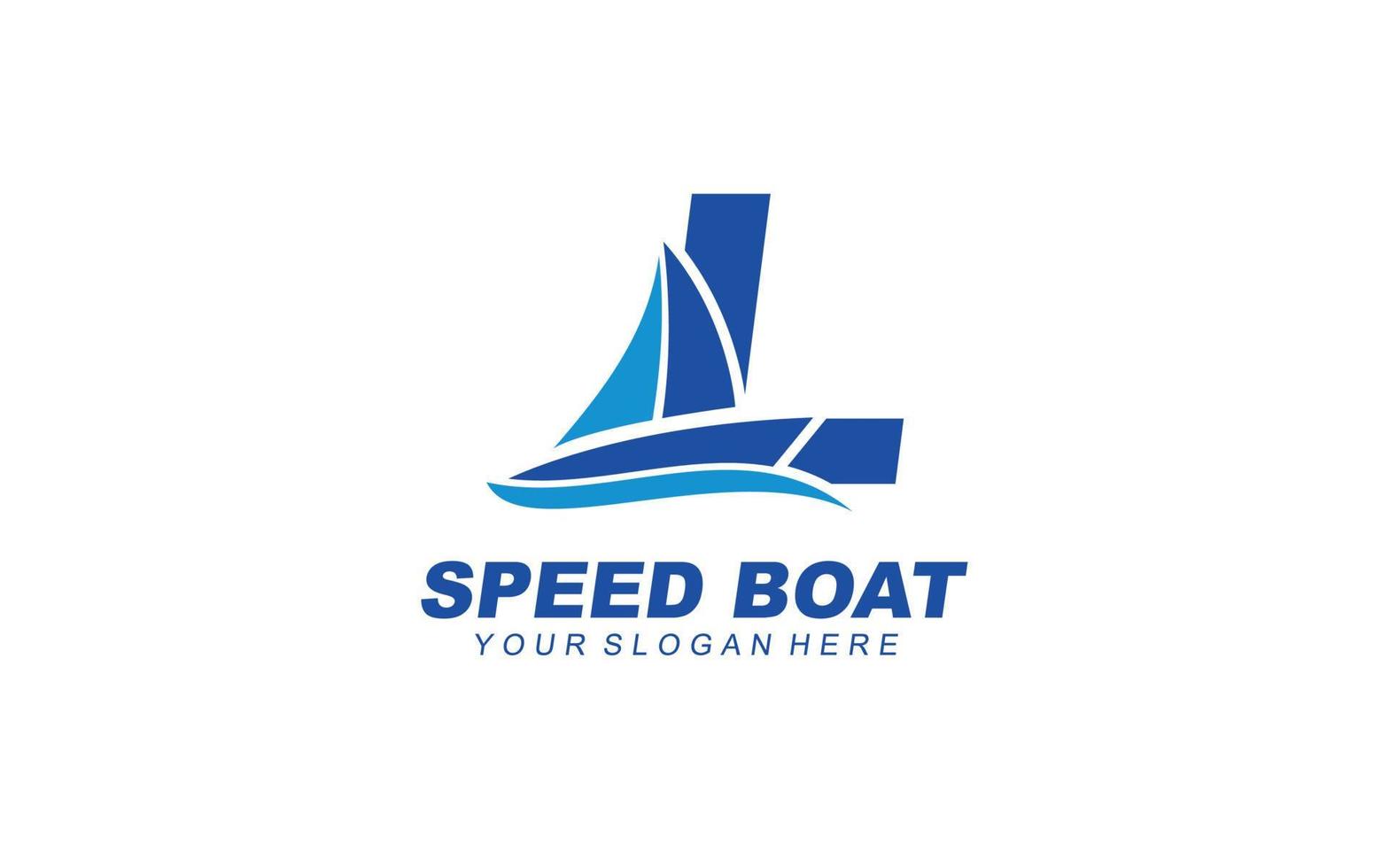 L Boat logo design inspiration. Vector letter template design for brand.