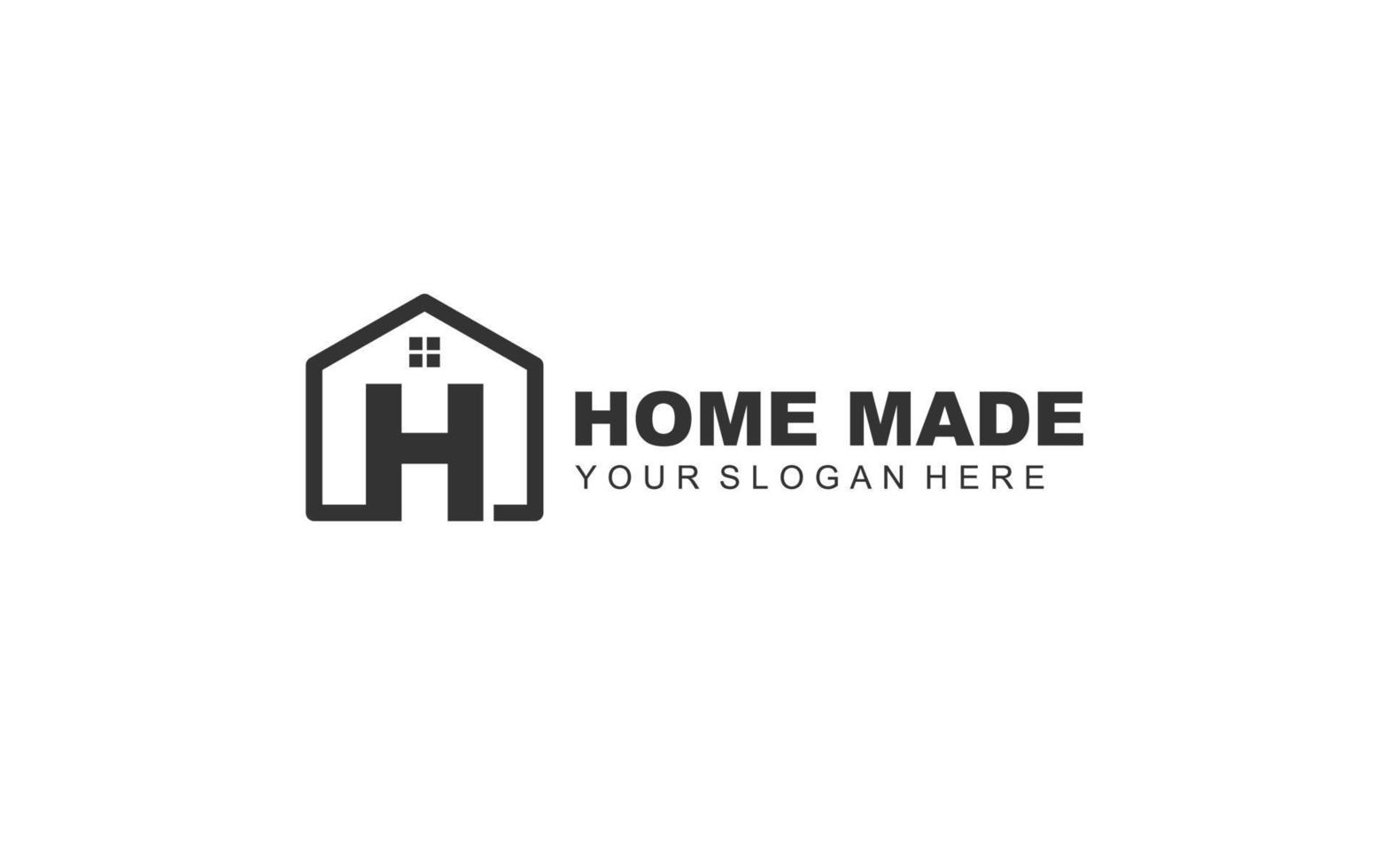 H real estate logo design inspiration. Vector letter template design for brand.