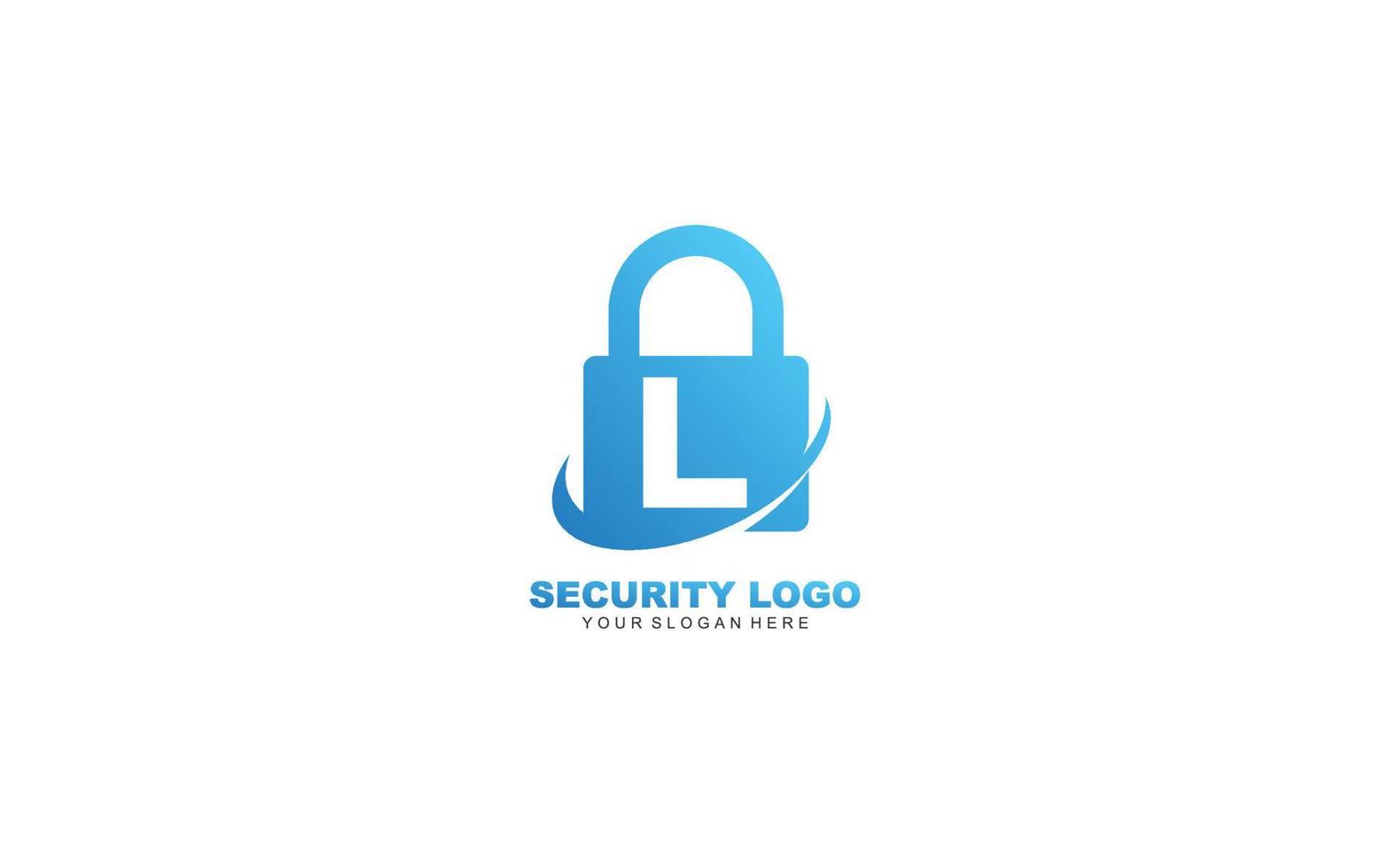 l seguridad logo diseño inspiración. vector letra modelo diseño para marca.