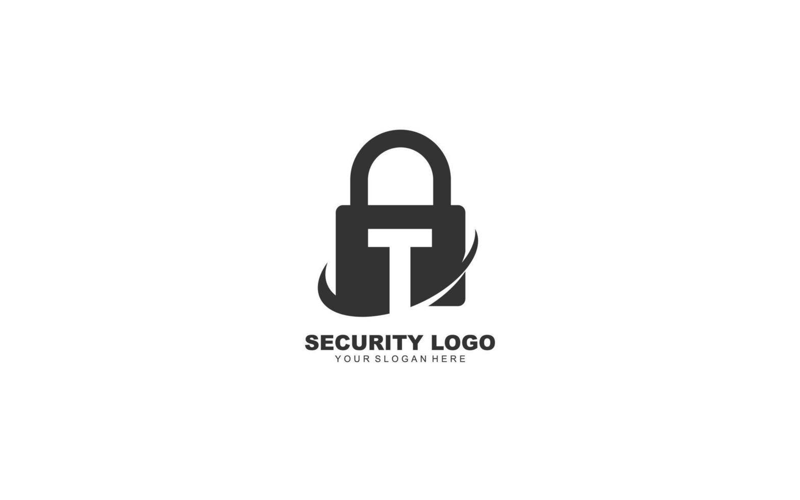 T Security logo design inspiration. Vector letter template design for brand.