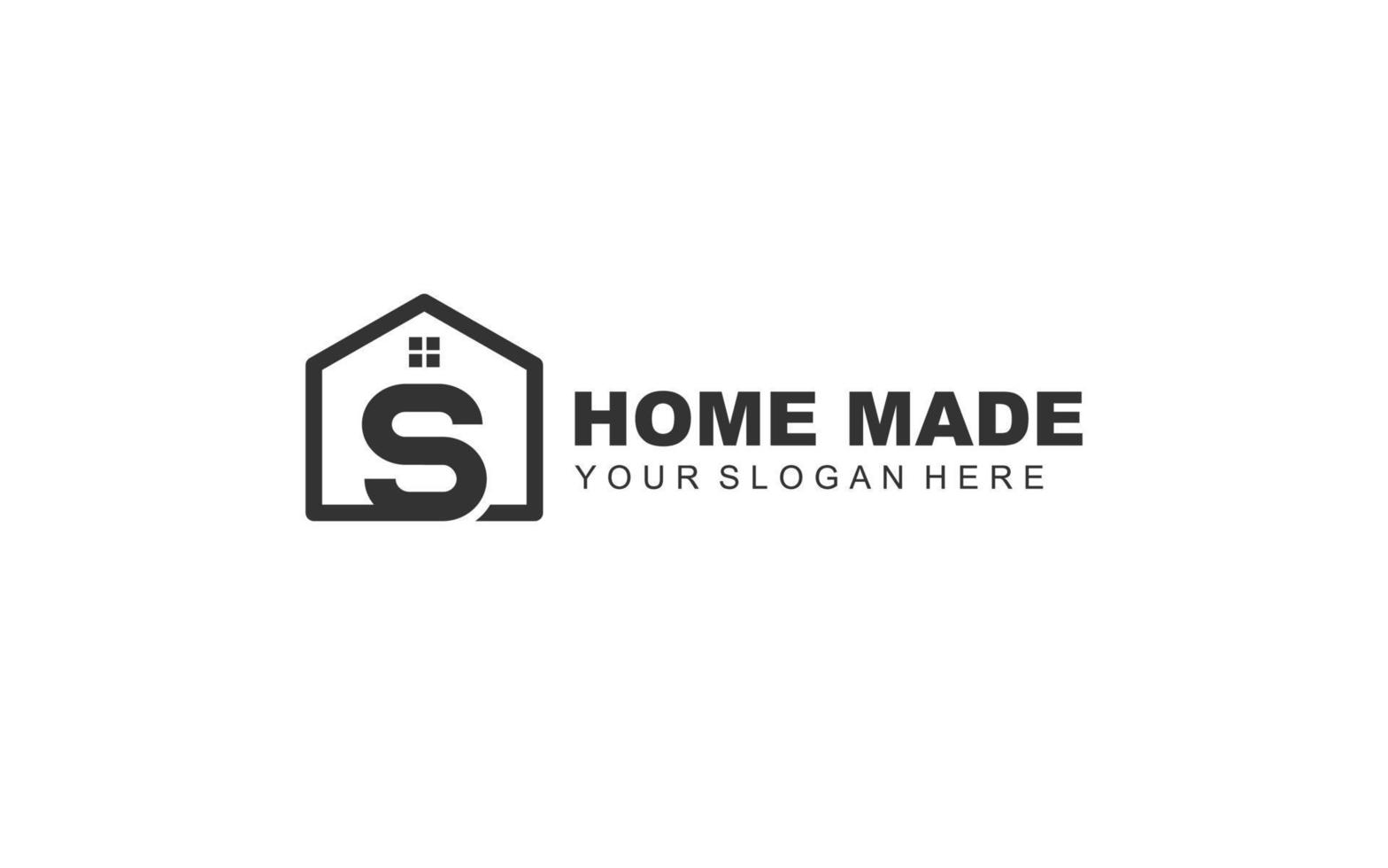 S real estate logo design inspiration. Vector letter template design for brand.
