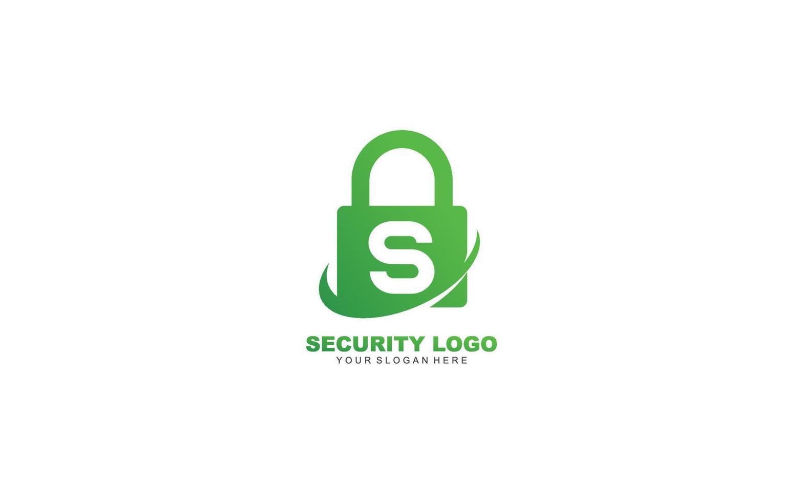 S Security logo design inspiration. Vector letter template design for brand.