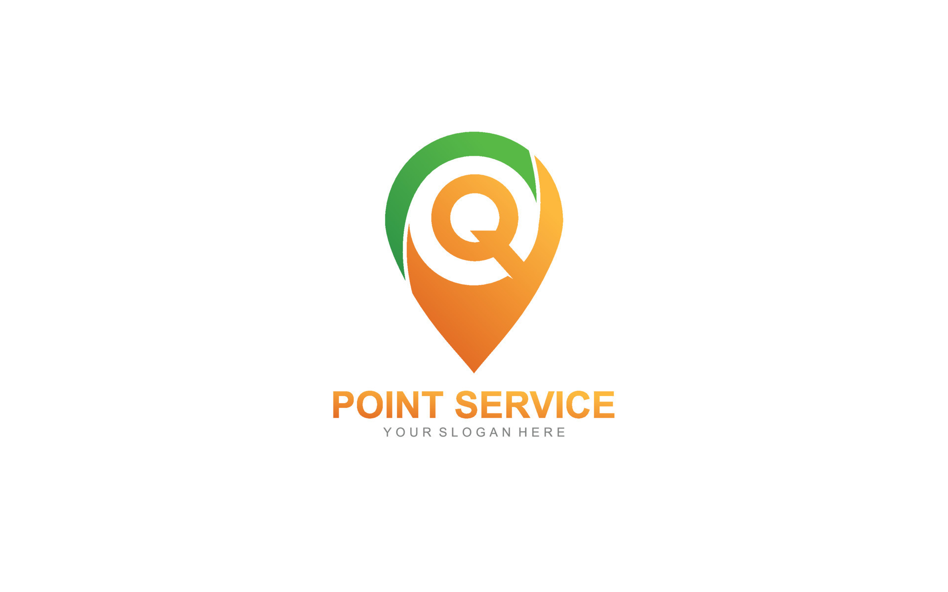 Q point logo design inspiration. Vector letter template design for