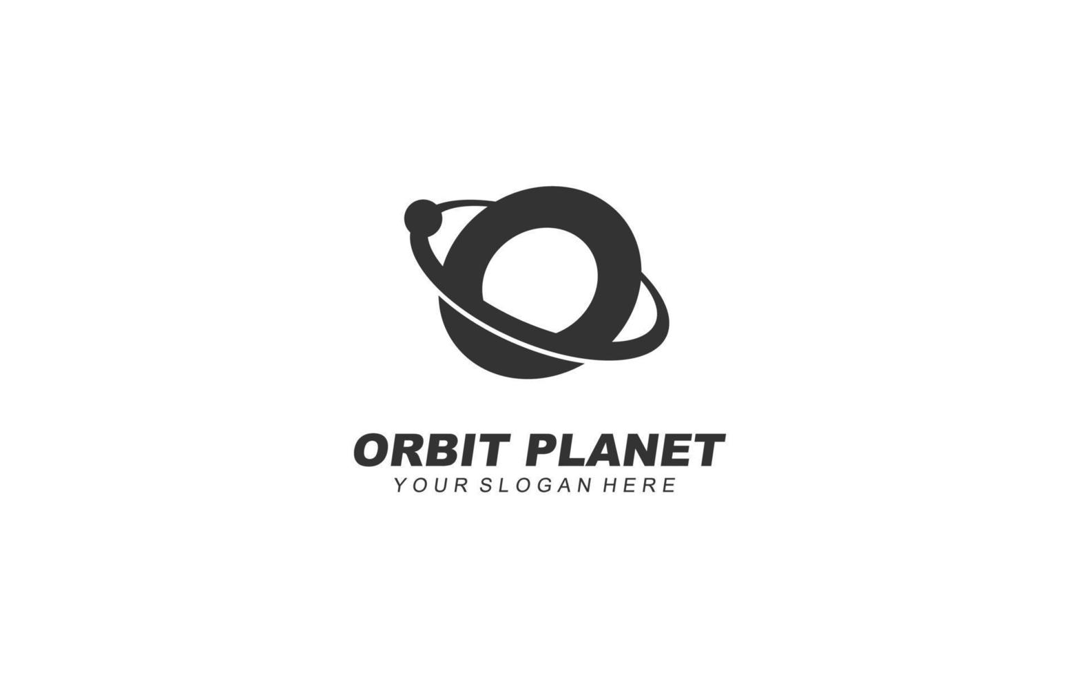 O planet logo design inspiration. Vector letter template design for brand.