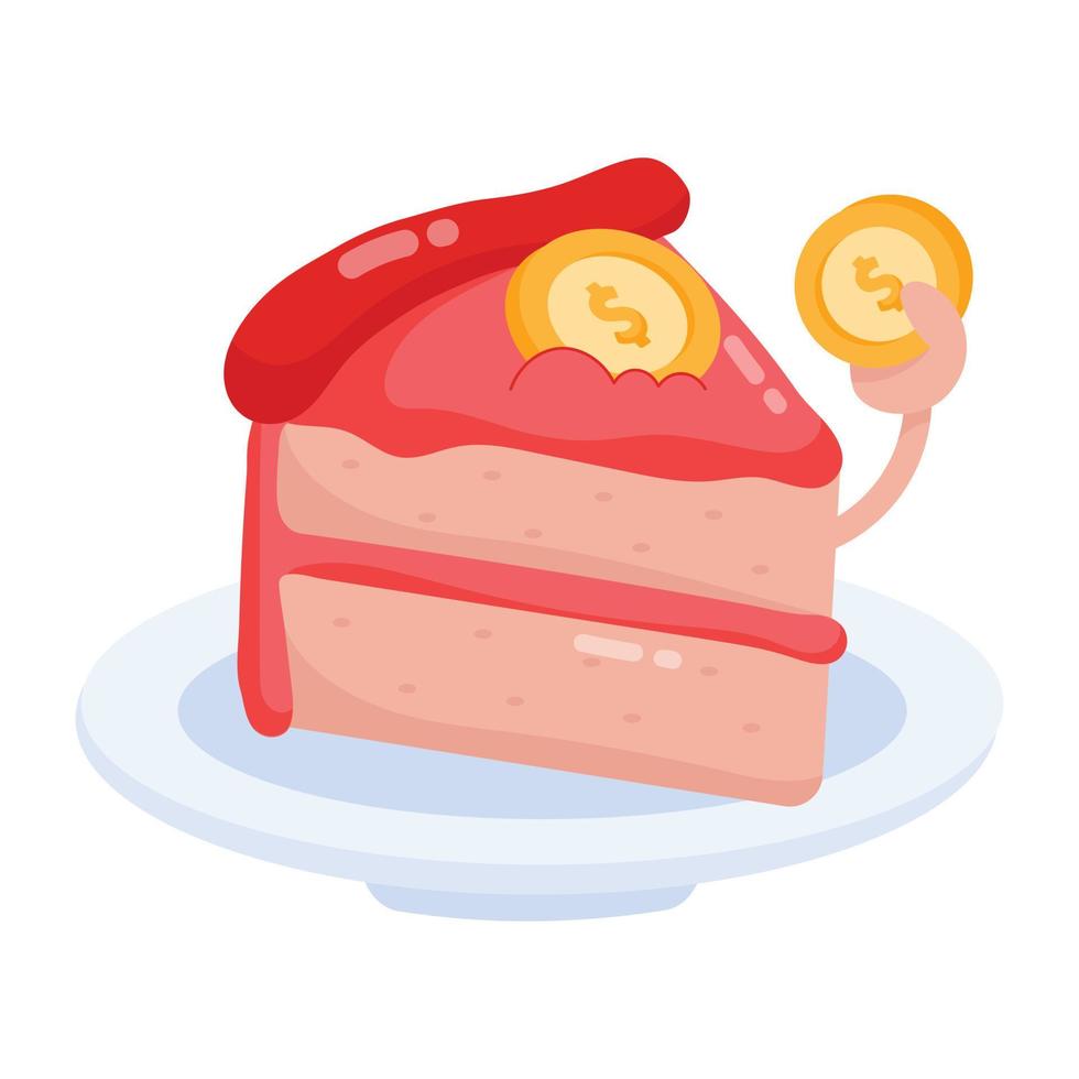 Trendy Money Cake vector