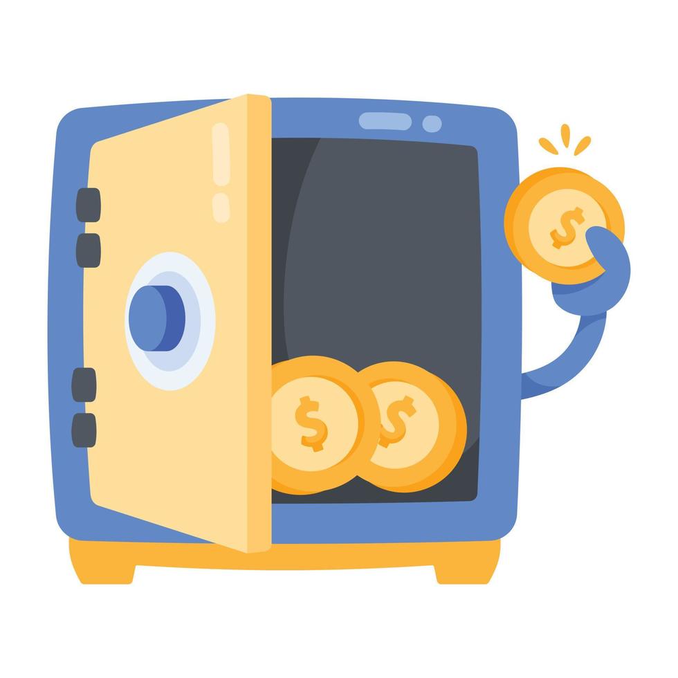 Trendy Safe Box vector