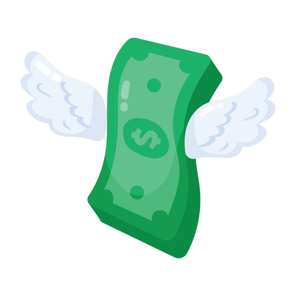 Trendy Money Waste vector