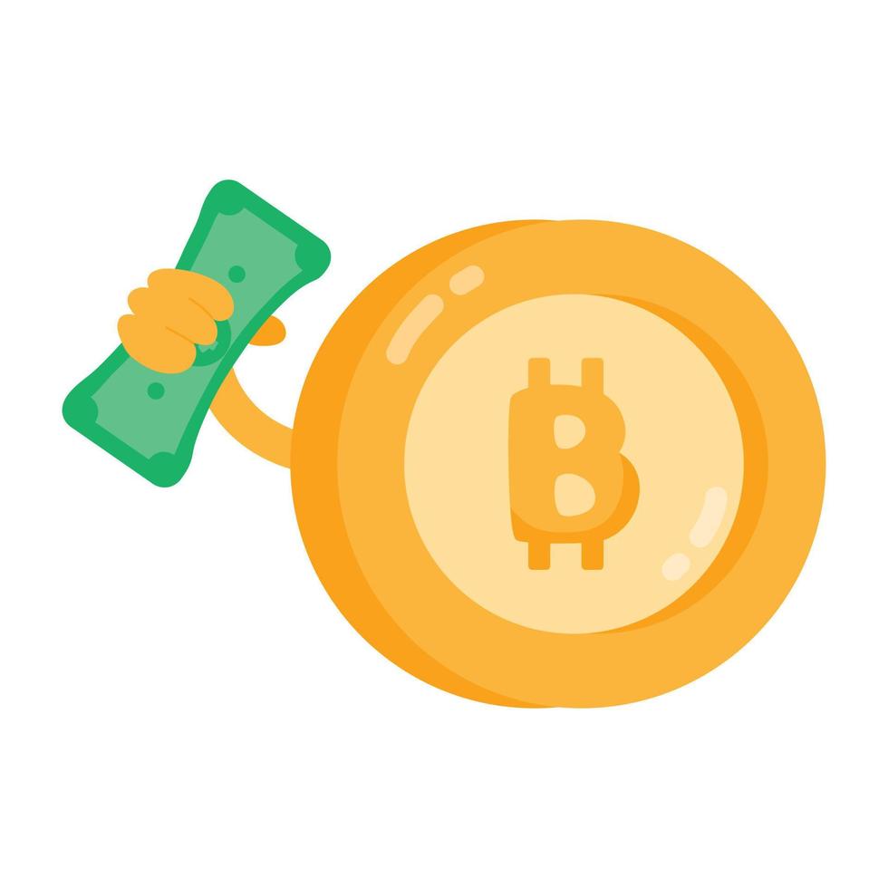 Trendy Crypto Earning vector