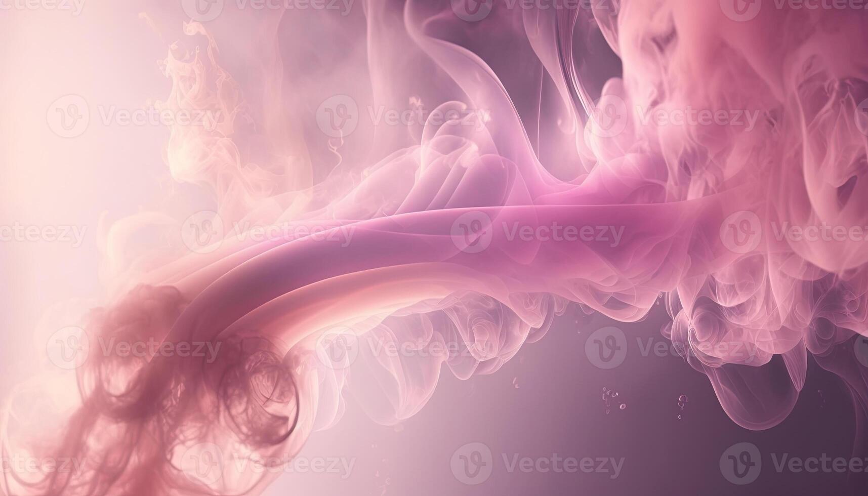 , Flowing light pink, viva magenta smoke with splashes. Soft fluid banner, spring female mood, 3D effect, modern macro realistic abstract background illustration, ink in water effect. photo