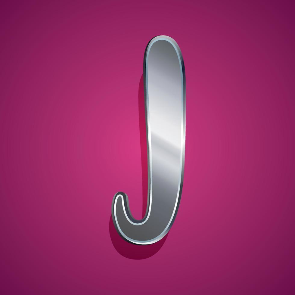 3d illustration of letter j vector