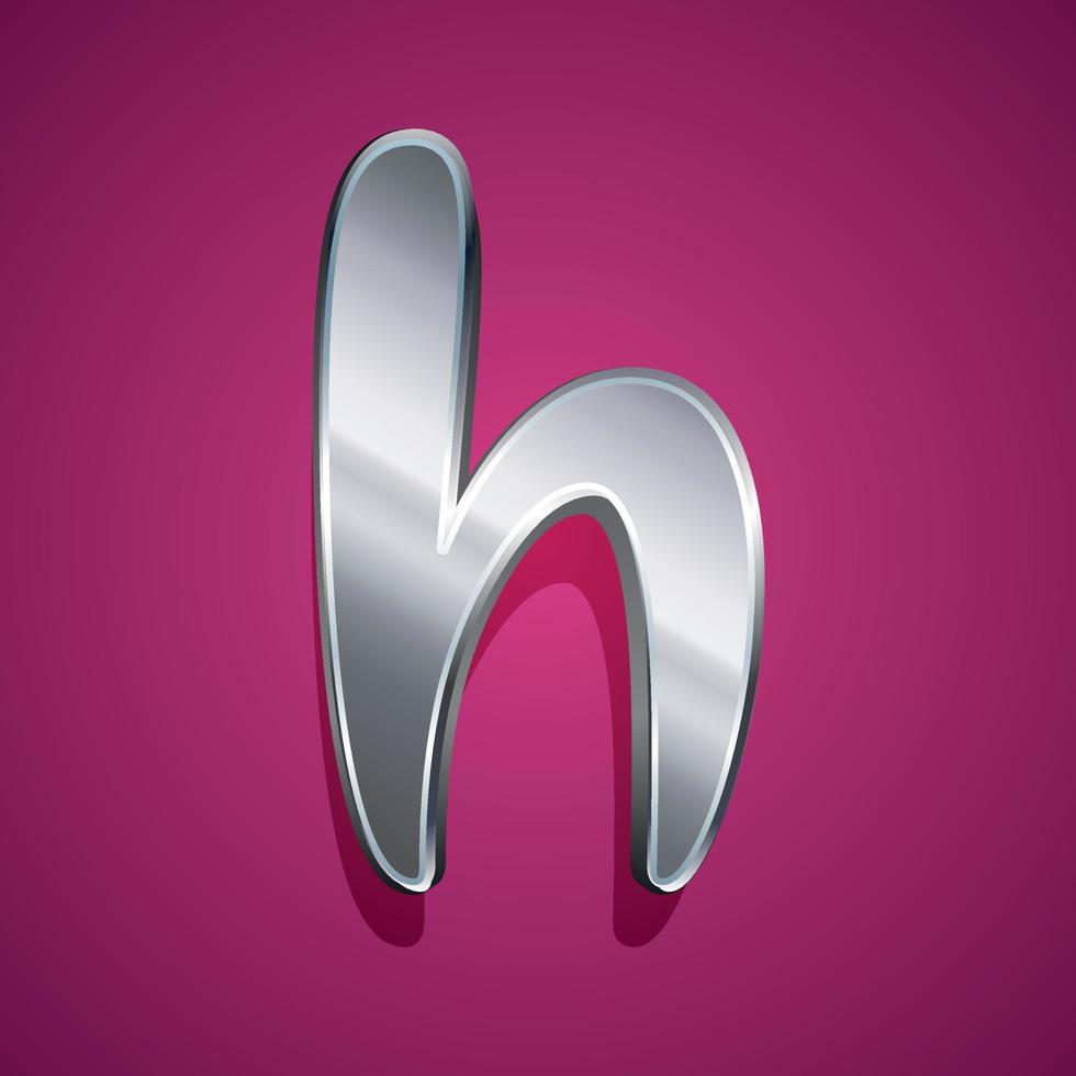 Ilustración 3D de letra h minúscula vector