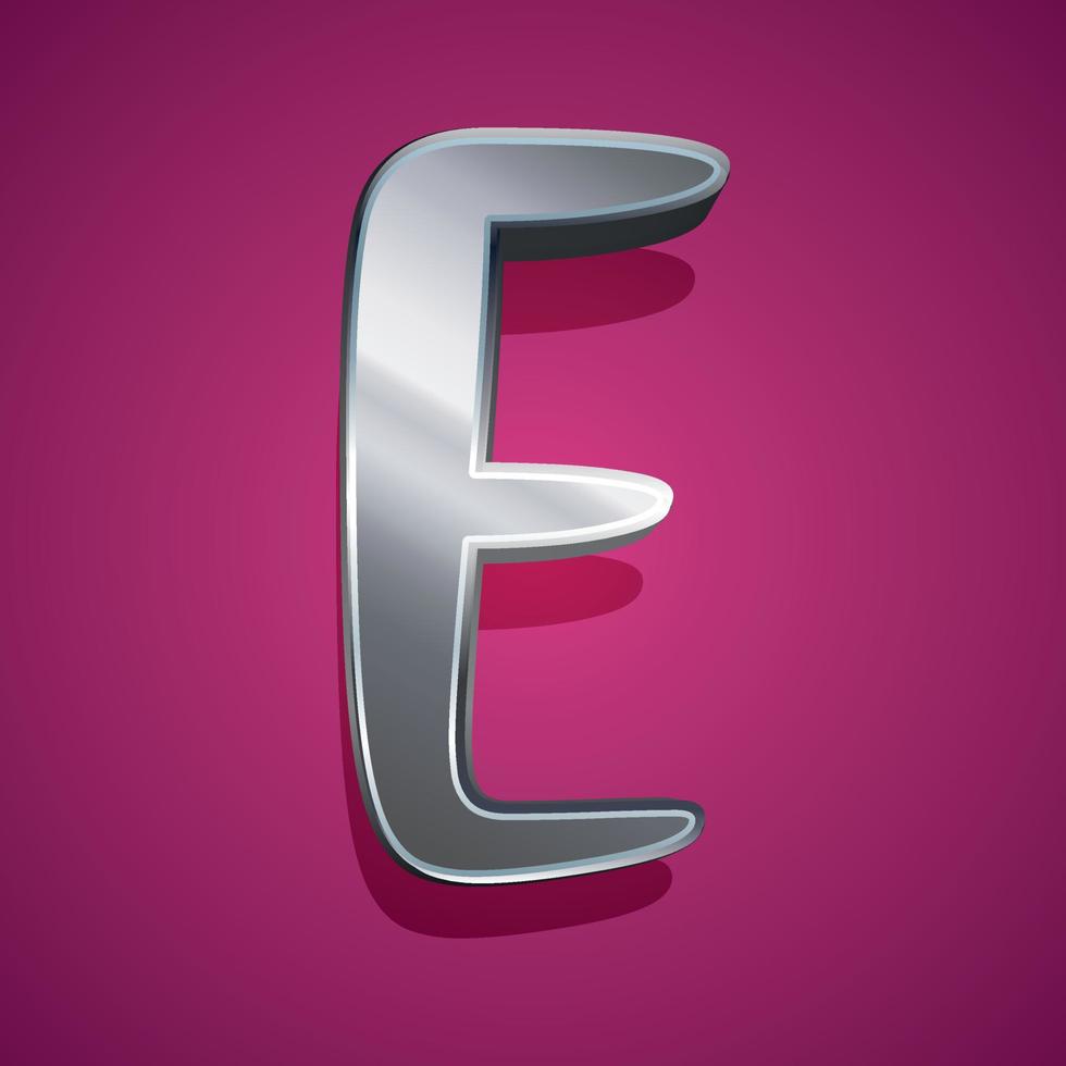 3d illustration of letter e vector
