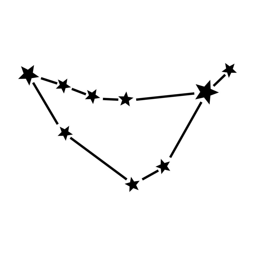 Capricornus icon, zodiac signs. vector