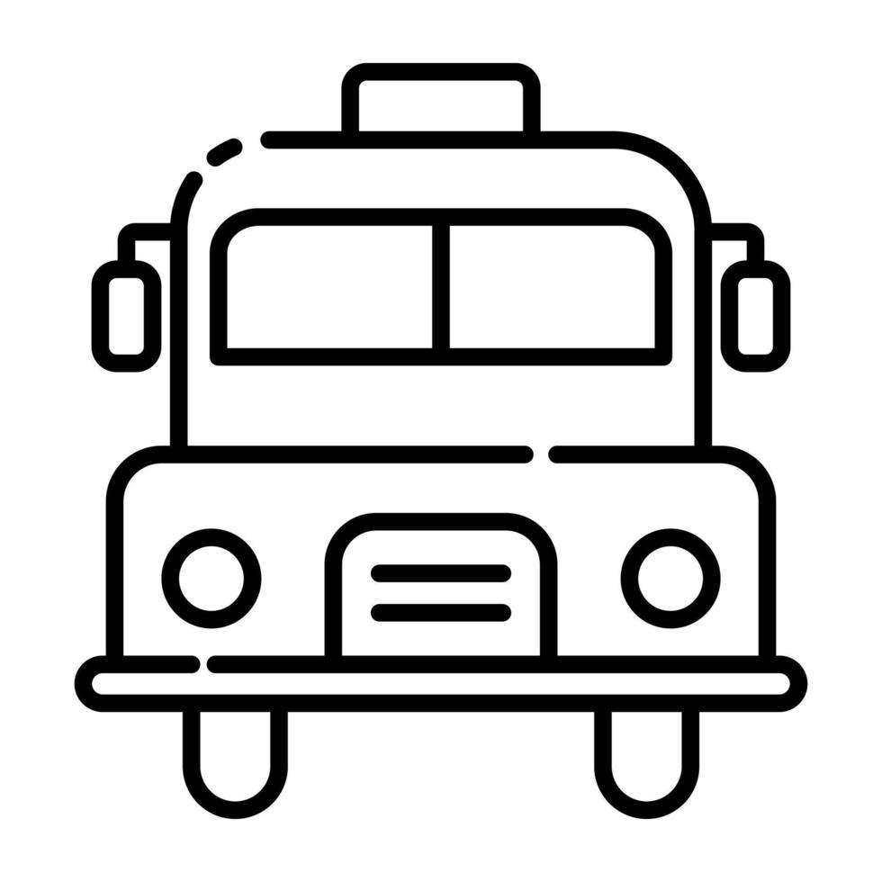 School Bus line icon. vector