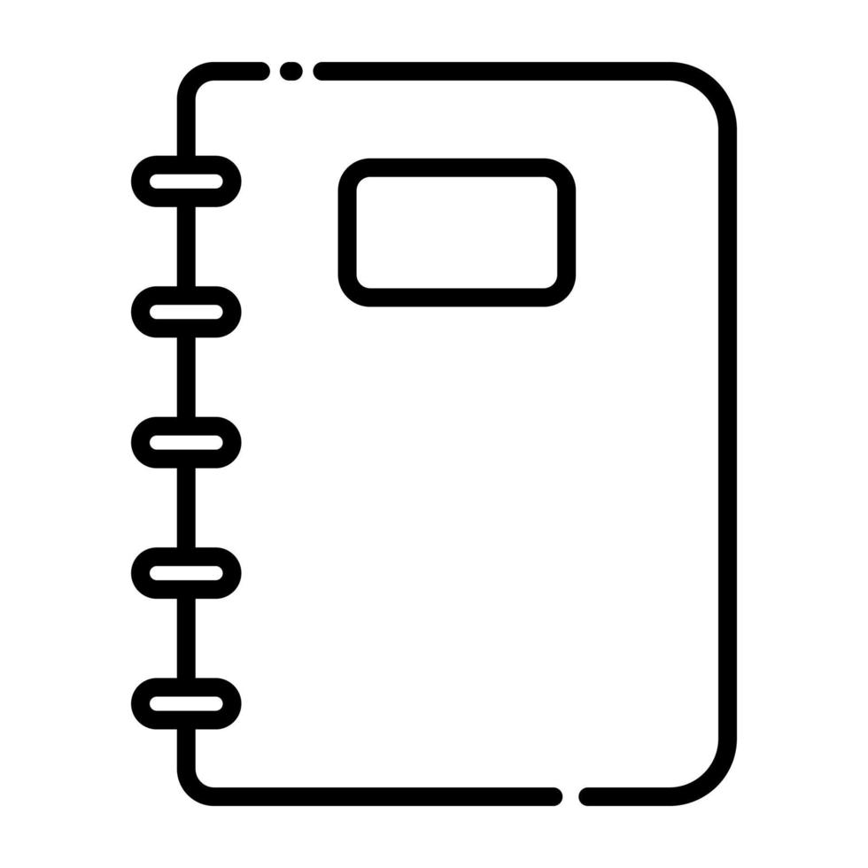 Notebook line icon. vector