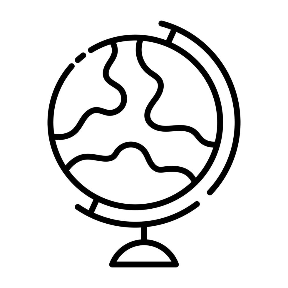 Globe Grid line icon. vector