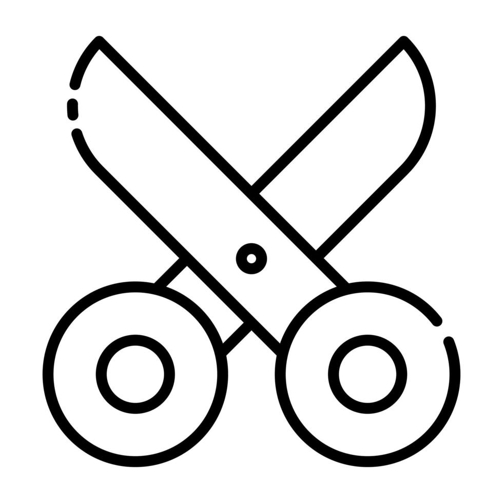 Scissors line icon. vector