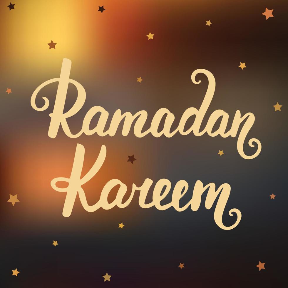 Ramadan Kareem greeting card design template vector