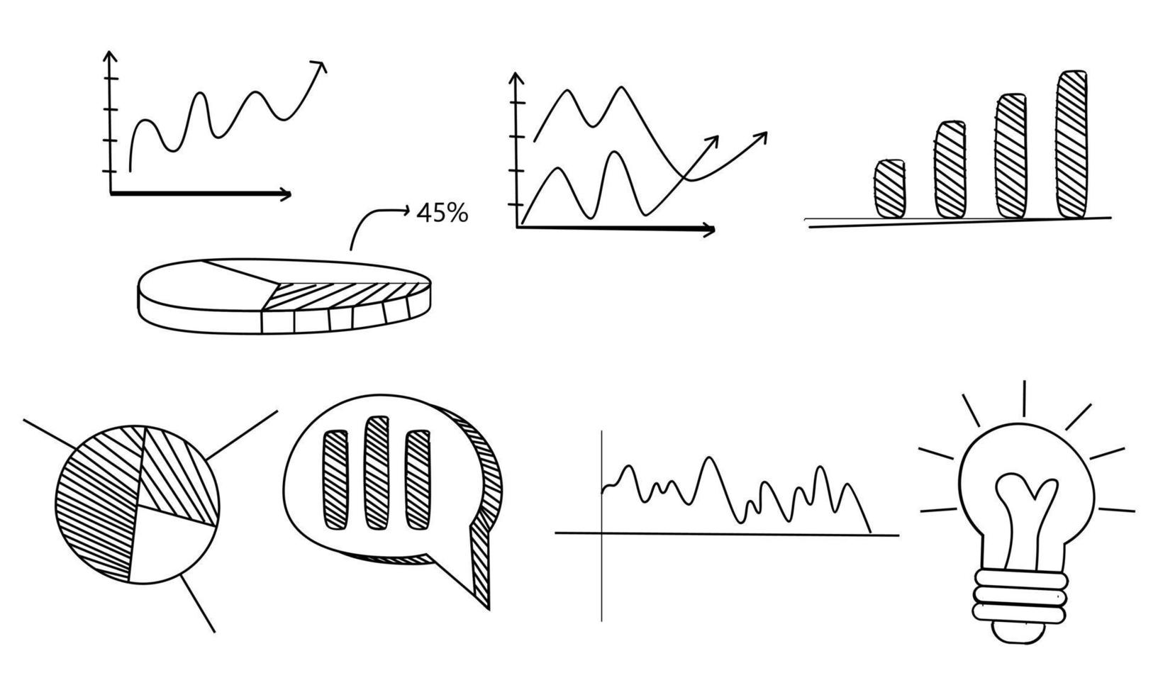 garabatear infografía, elemento infografia logo vector