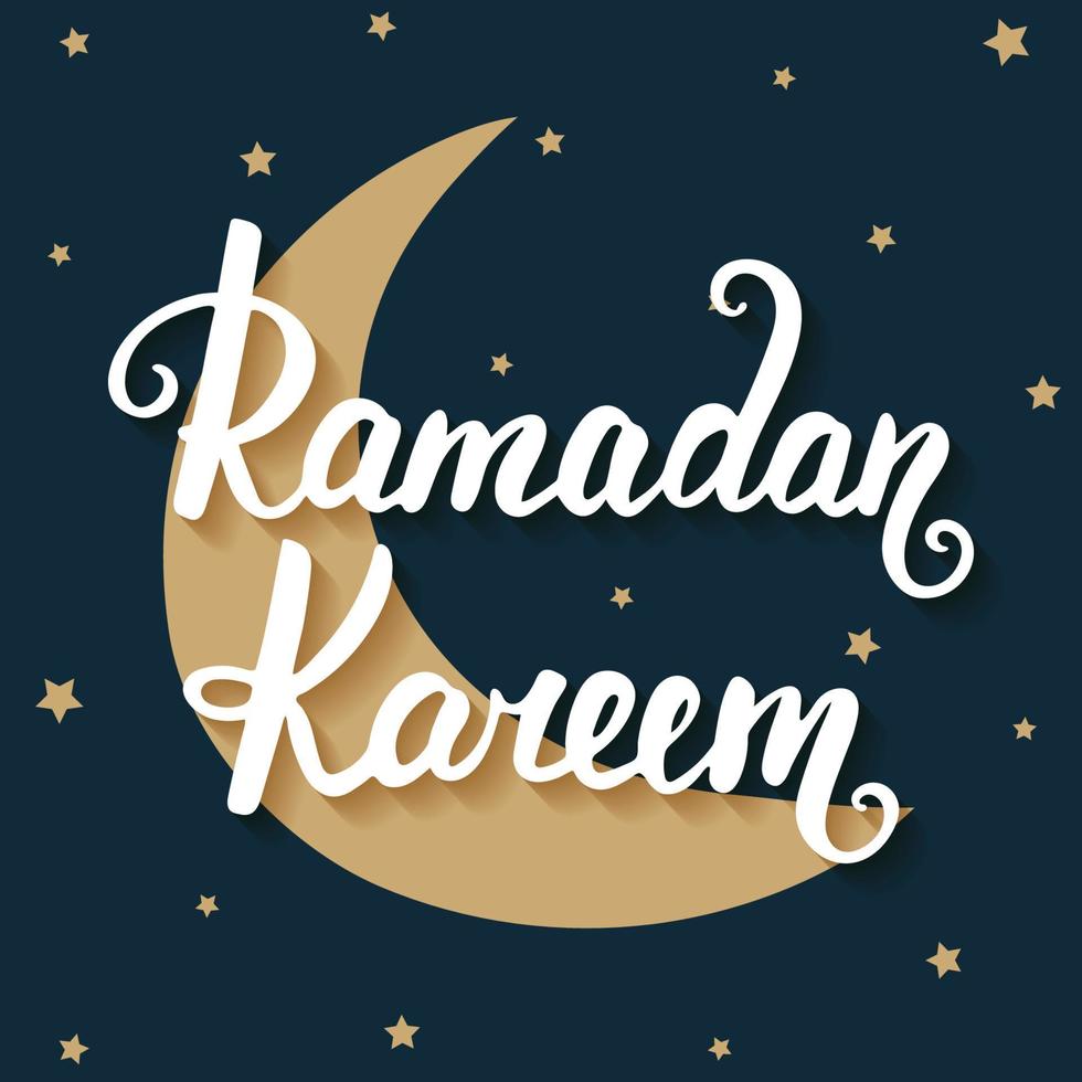 Ramadan Kareem greeting card design template vector