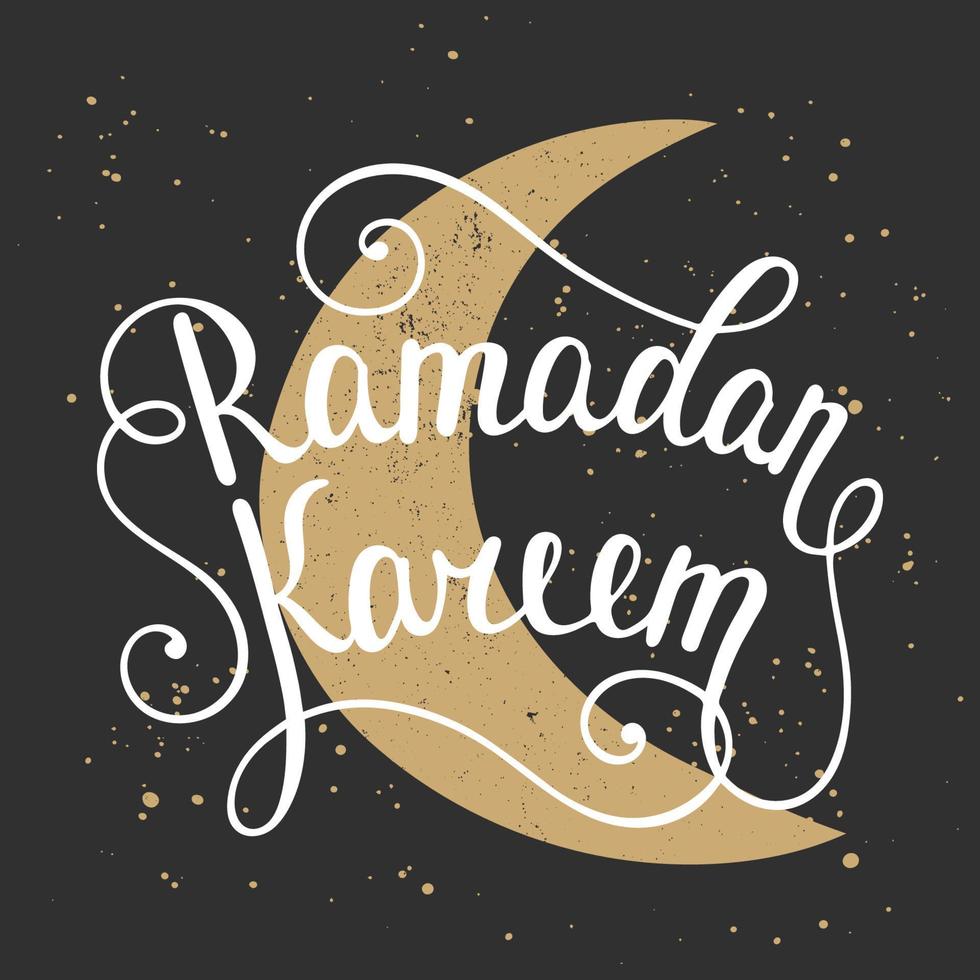 Ramadán kareem saludo tarjeta diseño modelo vector