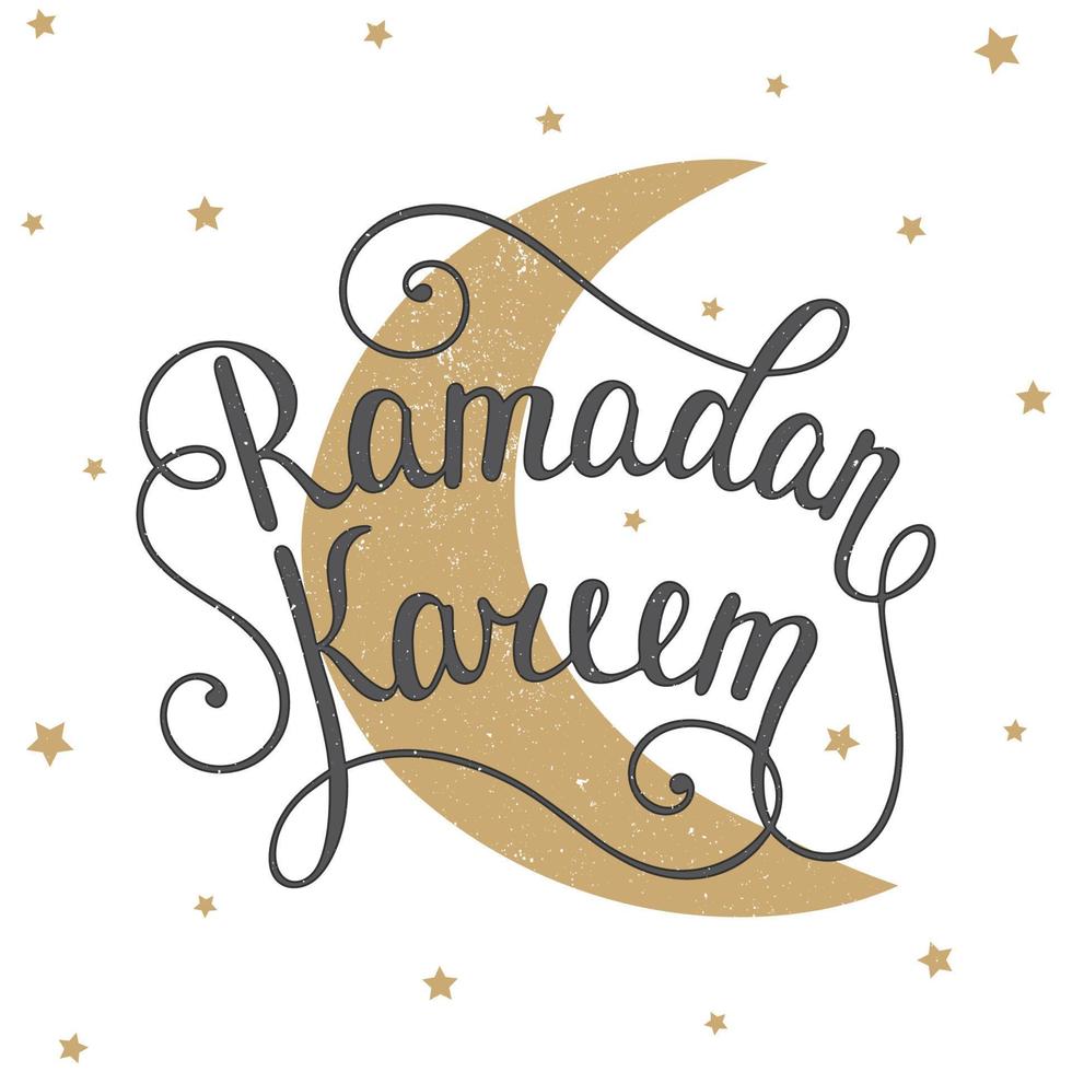 Ramadan Kareem greeting card design template vector