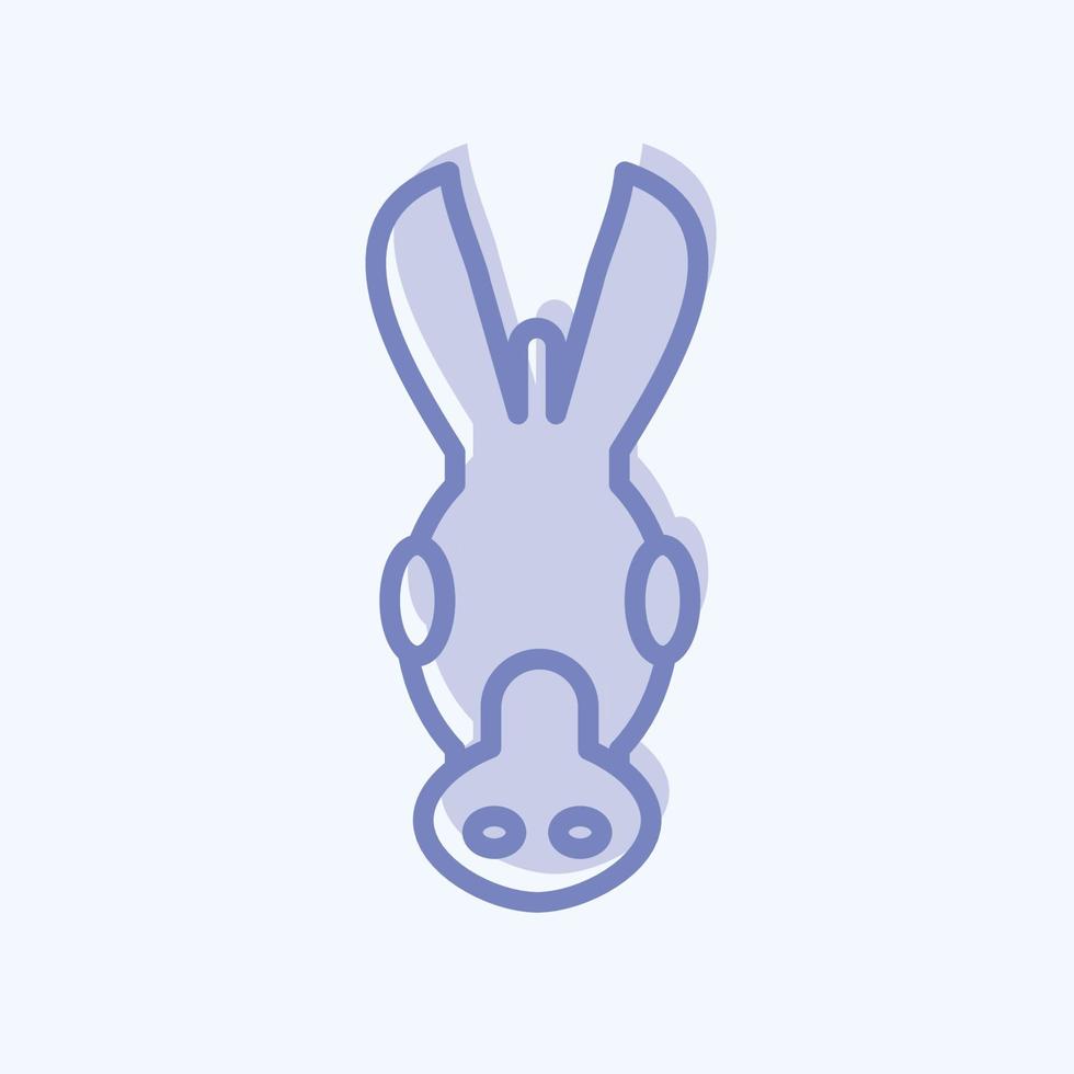 Icon Donkey. related to Animal Head symbol. simple design editable. simple illustration vector