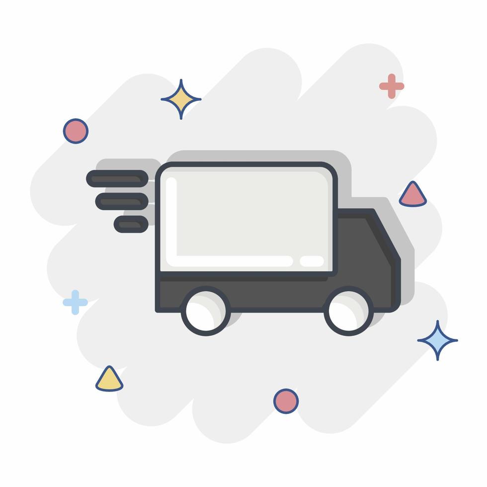 Icon Fast Delivery. related to Black Friday symbol. shopping. simple illustration vector