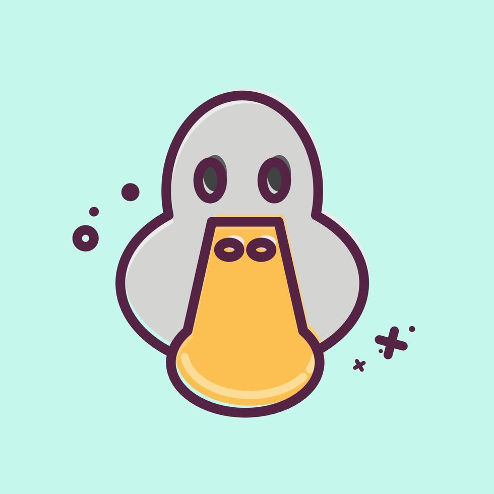 Icon Duck. related to Animal Head symbol. simple design editable. simple illustration vector