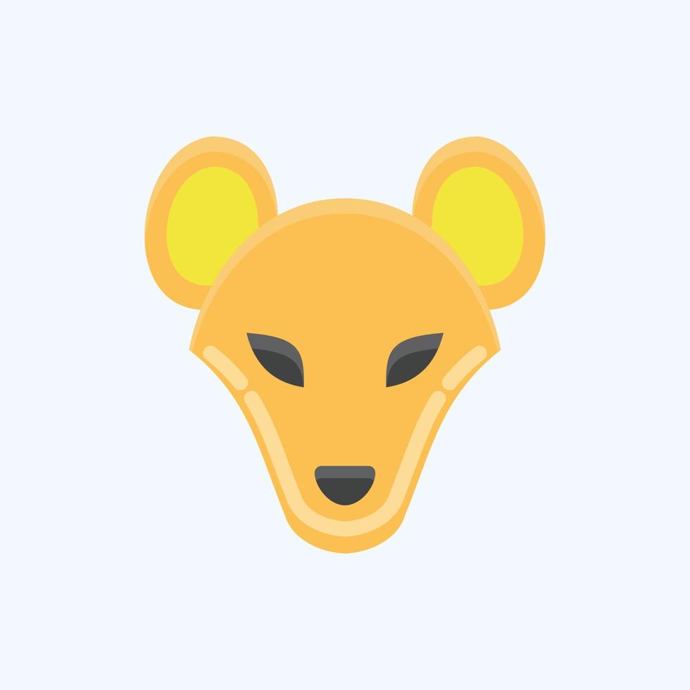 Icon Hyena. related to Animal Head symbol. simple design editable. simple illustration vector