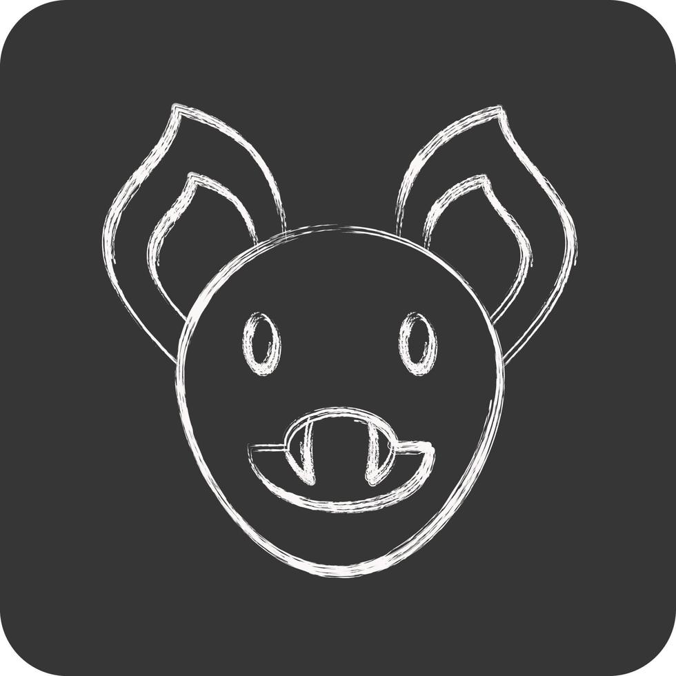 Icon Bat. related to Animal Head symbol. simple design editable. simple illustration vector