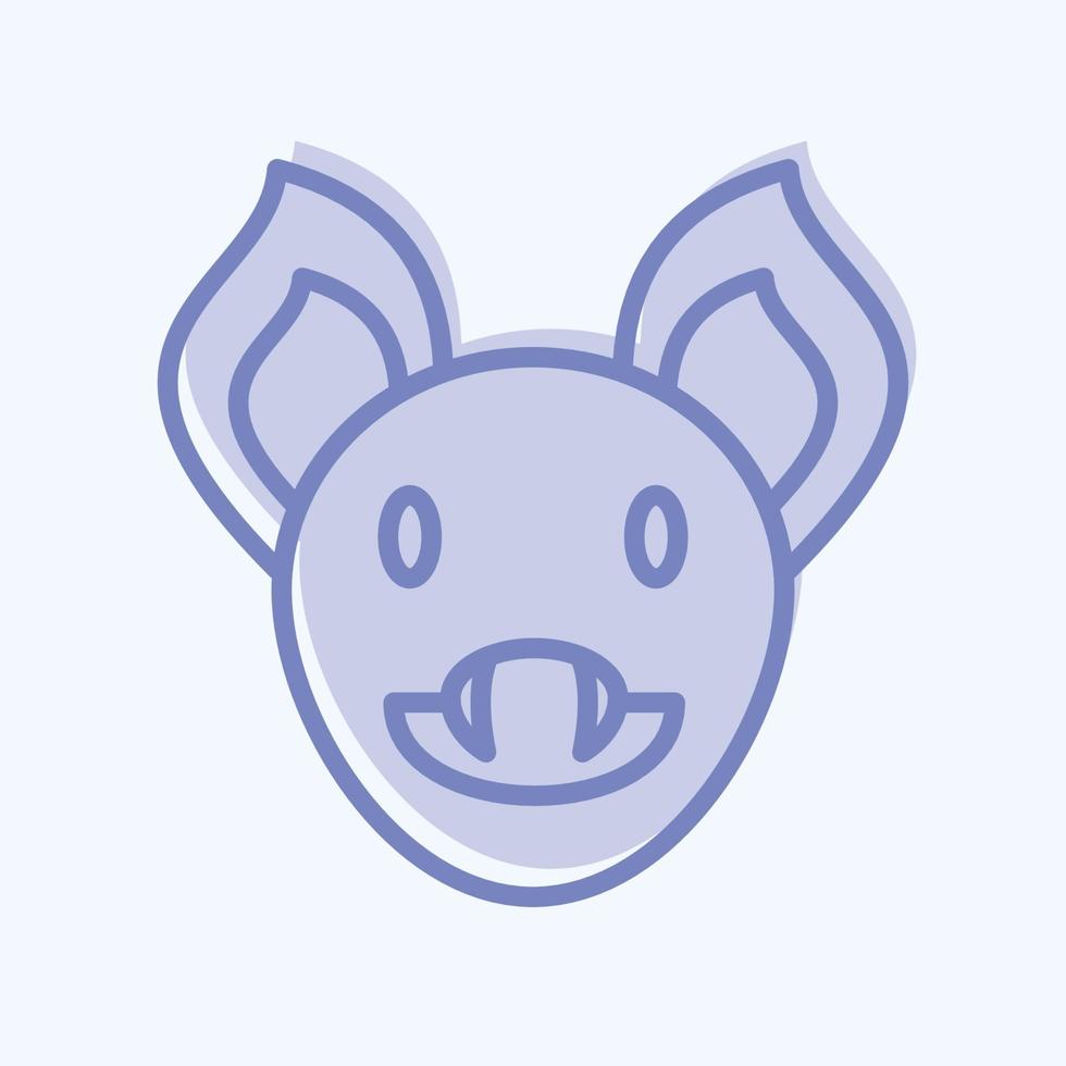 Icon Bat. related to Animal Head symbol. simple design editable. simple illustration vector