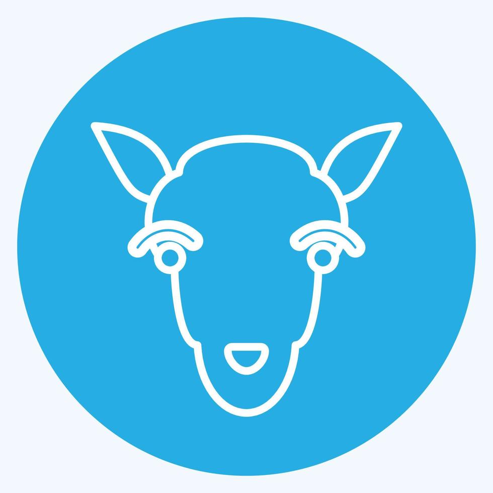 Icon Lamb. related to Animal Head symbol. simple design editable. simple illustration vector