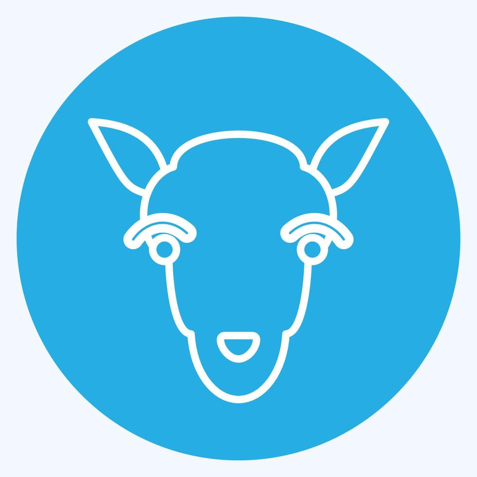 Icon Lamb. related to Animal Head symbol. simple design editable. simple illustration vector