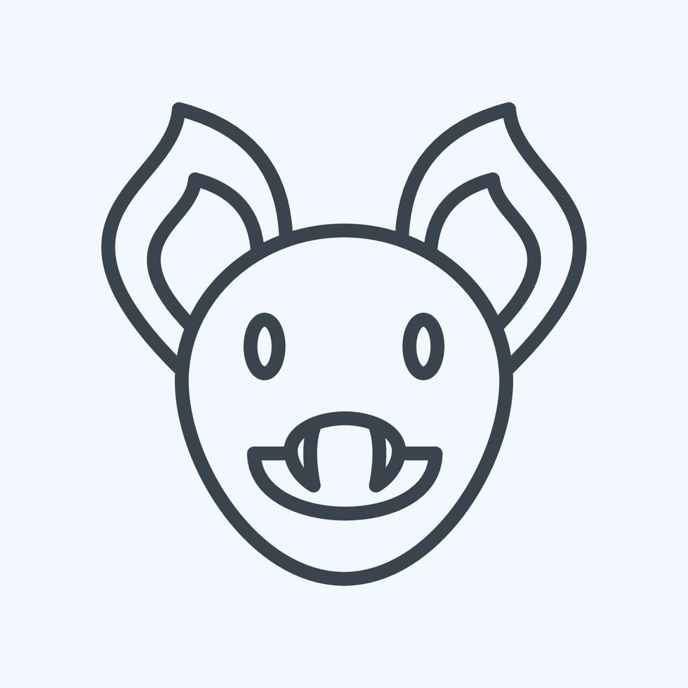 Icon Bat. related to Animal Head symbol. simple design editable. simple illustration vector