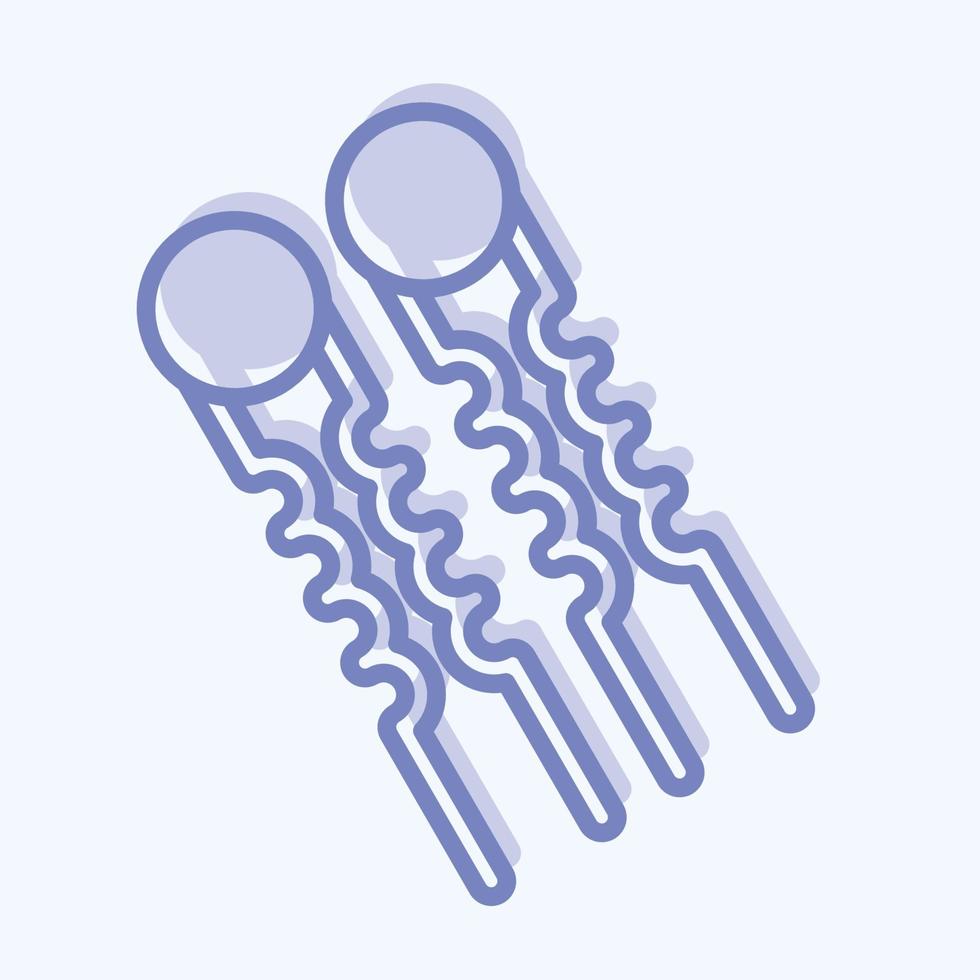 Icon Hair Pins. related to Barbershop symbol. Beauty Saloon. simple illustration vector