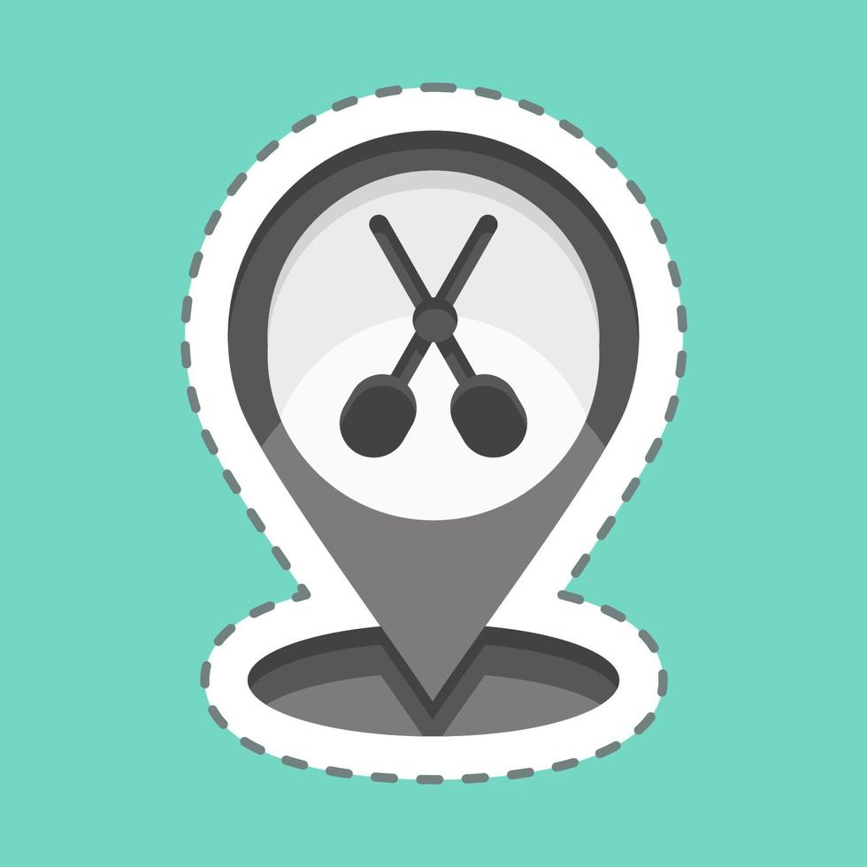 Icon Location Pink. related to Barbershop symbol. Beauty Saloon. simple illustration vector