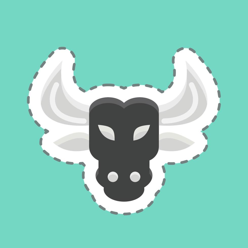 Icon Bull. related to Animal Head symbol. simple design editable. simple illustration vector